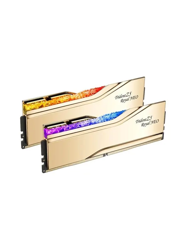 G.Skill Trident Z5 Royal Neo RGB DDR5-6000 - 96GB - CL28 - Dual Channel (2 pcs) - AMD EXPO - Guld med RGB