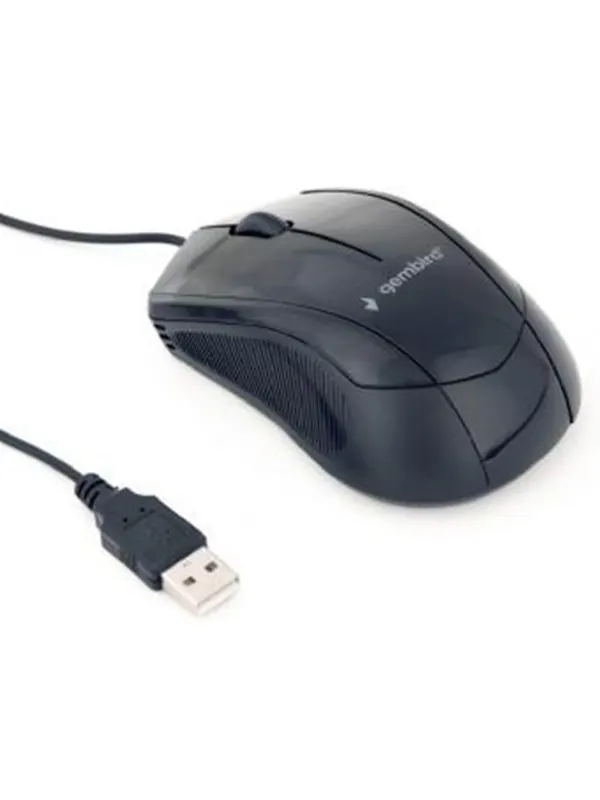 Gembird Wired optical mouse 3B-02 - Mouse - Optic - 3 knappar - Svart