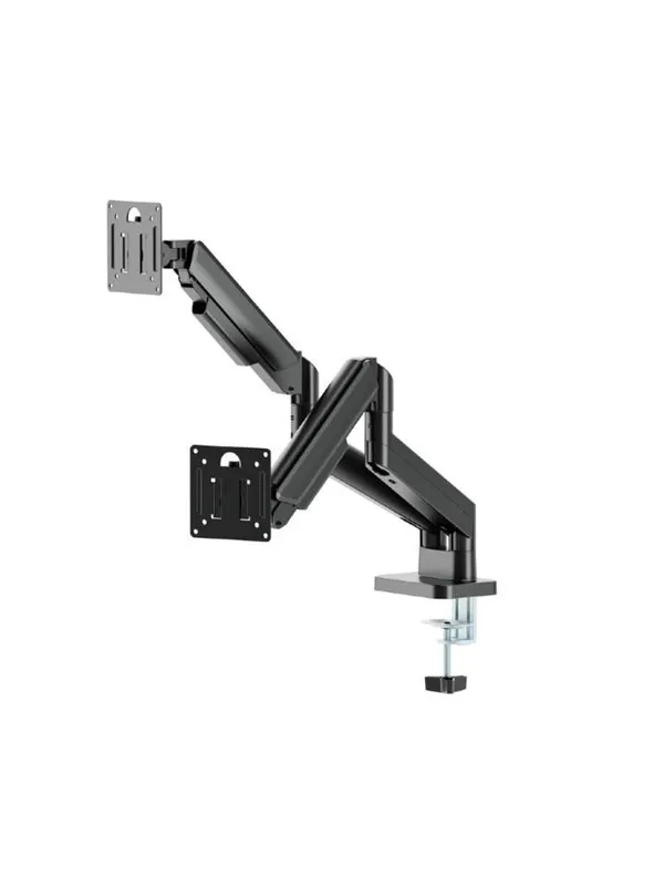 Gembird Desk mounted adjustable double monitor arm 17"-32" - Svart
