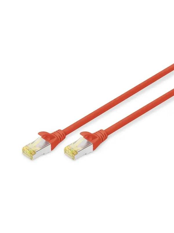 DIGITUS CAT 6A S-FTP - 0.25m - Röd - 0.25m
