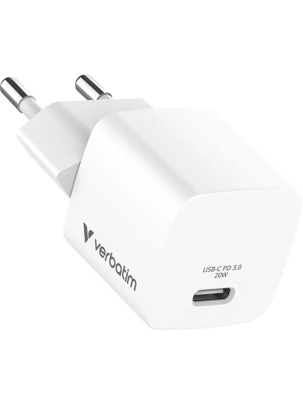 Verbatim Mini GaN Charger 20W with USB-C Cable