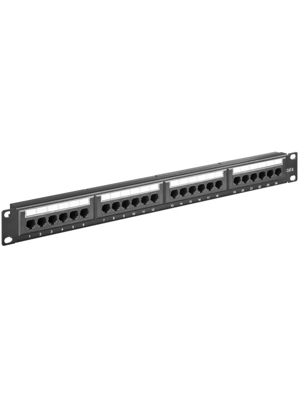 Pro CAT 6 19 inch (48.3 cm) Patch Panel 24 Port blac