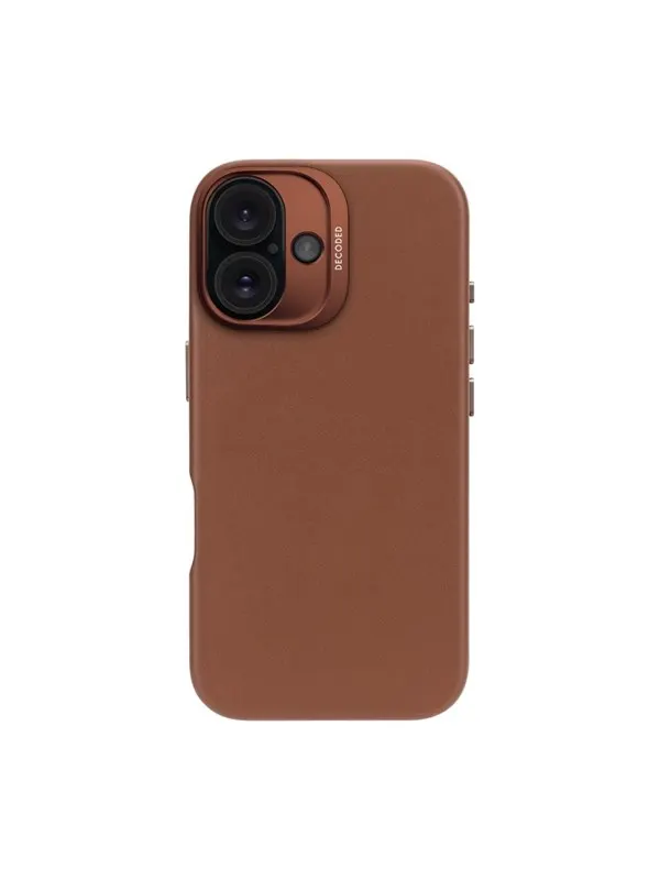 Decoded Leather Backcover for iPhone 16 Tan