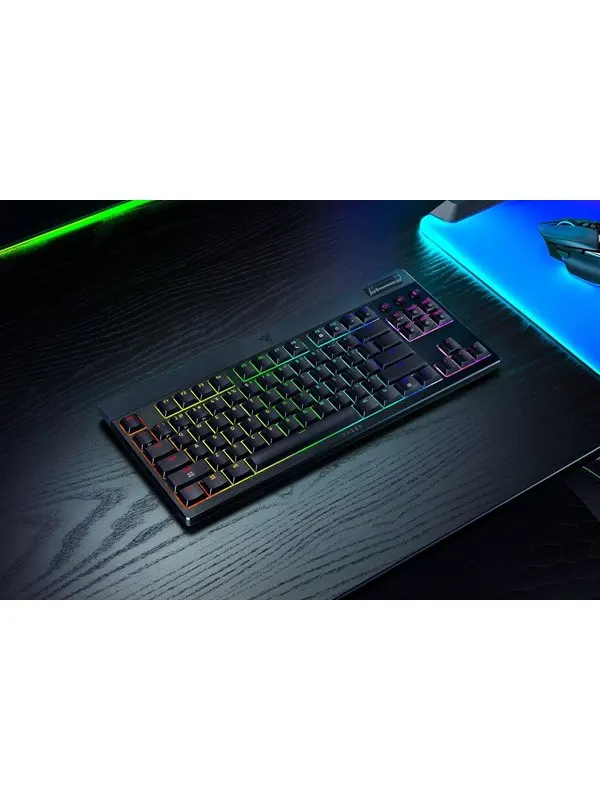 Razer BlackWidow V4 Low-Profile TKL HyperSpeed - Orange Mechanical - Gaming Keyboard - Utan numpad - Engelska (US) - Svart