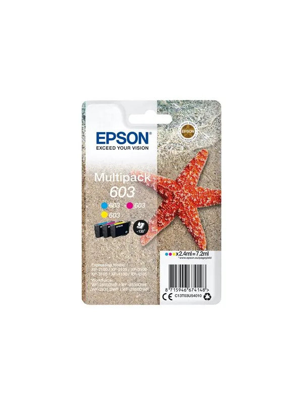 Epson 603 Multipack - 3-pack - yellow cyan magenta - original - ink cartridge