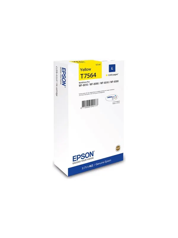 Epson T7564 - L size - yellow - original - ink cartridge