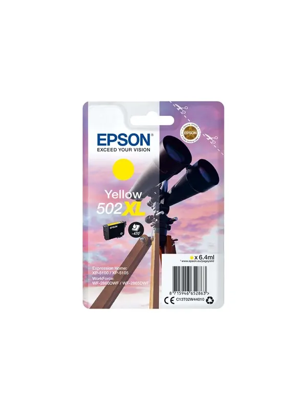 Epson 502XL - høj kapacitet - gul - original - blækpatron