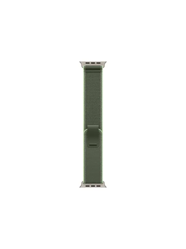 Apple 49mm Green/Neon Trail Loop - M/L - Natural Titanium Finish