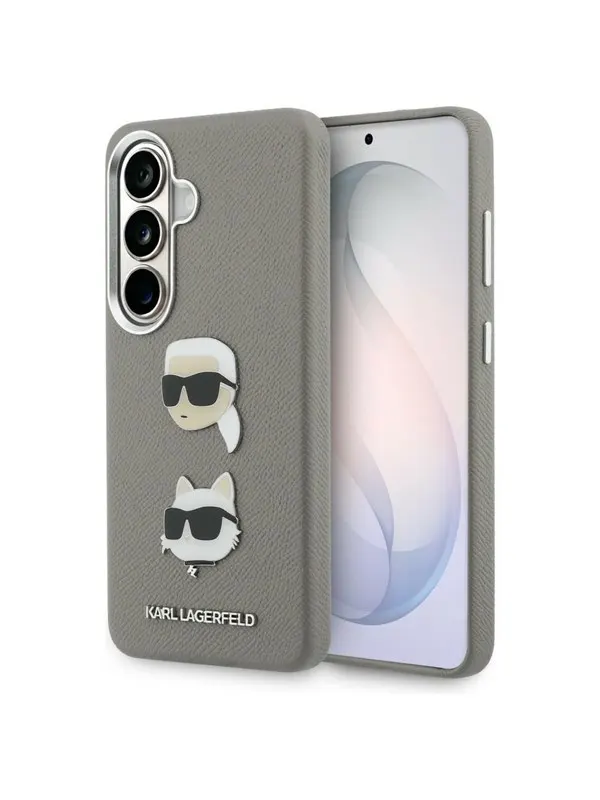 Karl Lagerfeld Saffiano Double Heads Metal case for Samsung Galaxy S26 - silver
