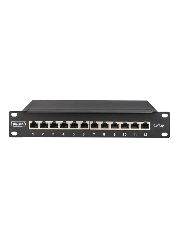 DIGITUS 12-Port Cat6A Shielded Patch Panel