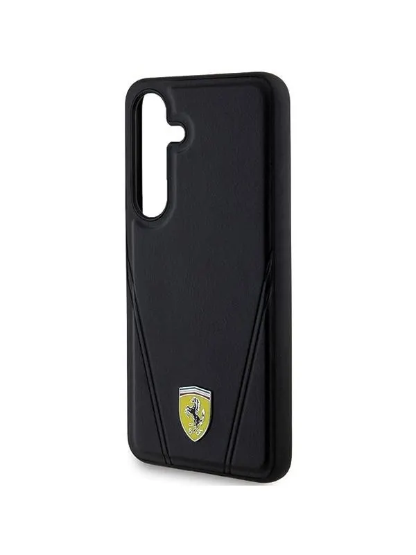 Ferrari Hot Stamp V Lines MagSafe Case for Samsung Galaxy S24+ - Black