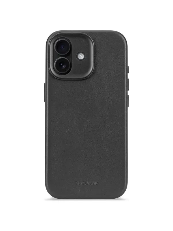 Decoded - Leather Backcover for iPhone 17 - Black