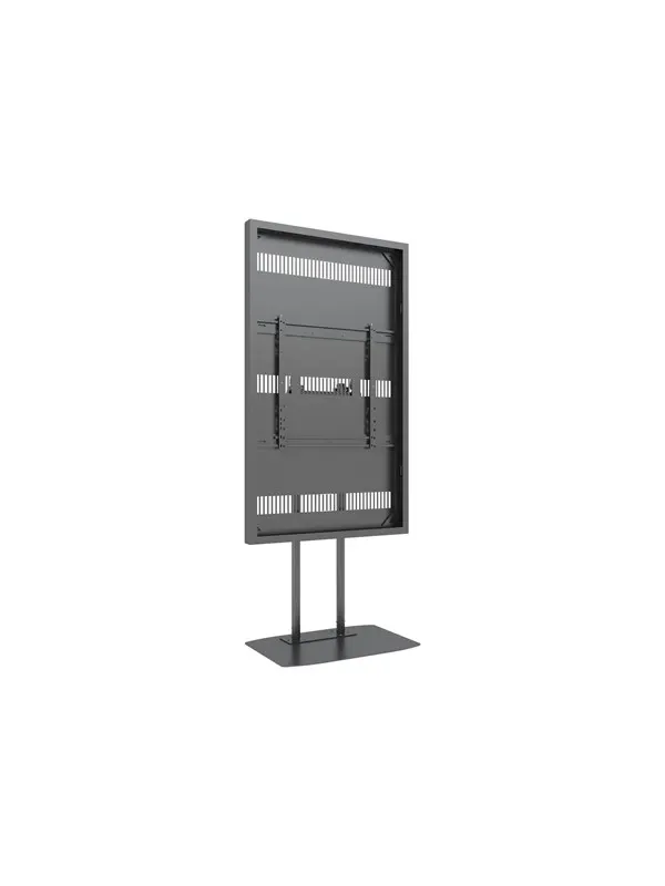 Multibrackets M Pro Series mounting kit - for flat panel - dual pole - black RAL 9005 - Max 50 kg - recommended for 75"
