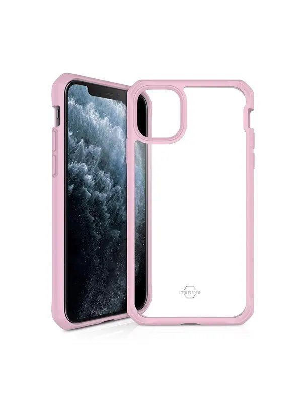 ITSKINS HYBRID SOLID cover for iPhone 11 Pro / XS / X®. Pink and transparent