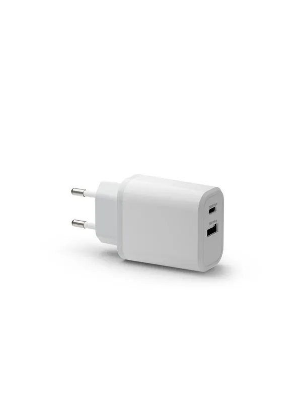 dbramante1928 re-charge - EU Wall Charger - USB-C 30W+USB-A 18W - White