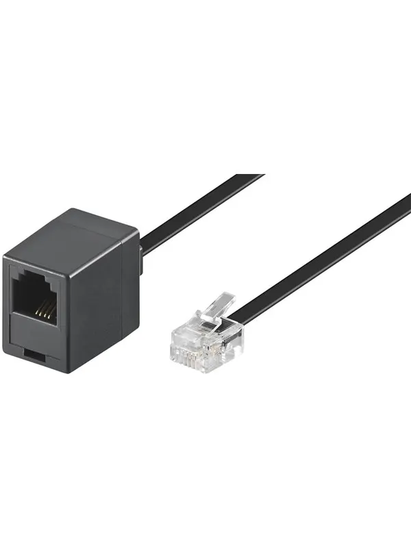 Pro Modular telephone extension cable - Svart - 3m