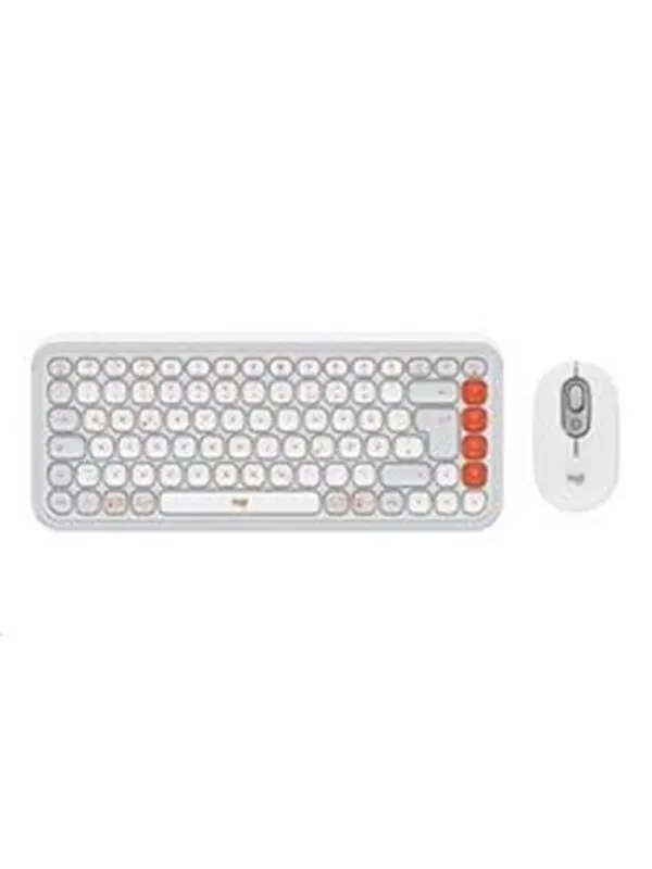 Logitech POP Icon Combo - Tastatur & Mus set - Universal - Vit