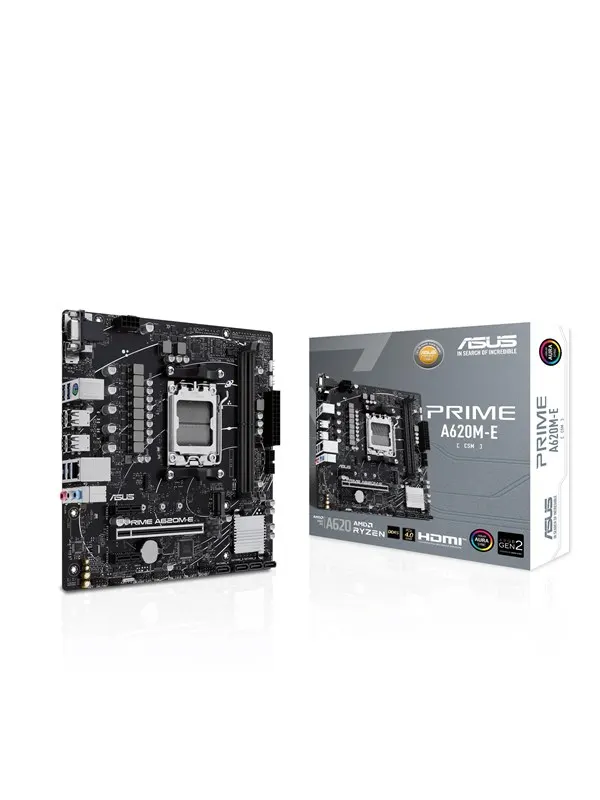 ASUS PRIME A620M-E-CSM Moderkort - AMD A620 - AMD AM5 - DDR5 RAM - Micro-ATX