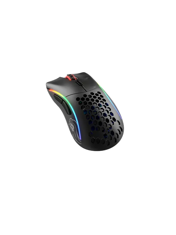 Glorious Model D- Wireless - Matte Black - Gamingmus - Optic - 6 knappar - Svart med RGB ljus