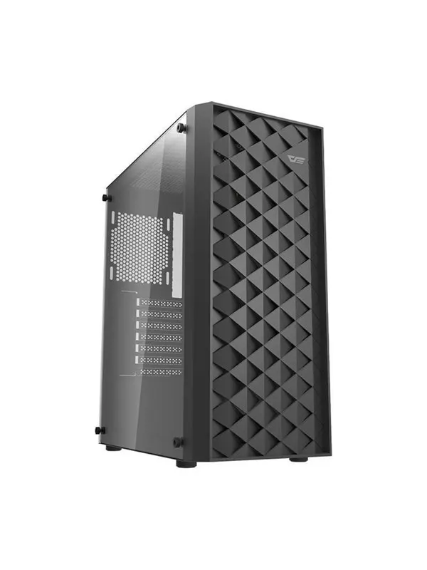 Darkflash Computer case DK351 + 4 fans (black) - Chassi - Miditower - Svart