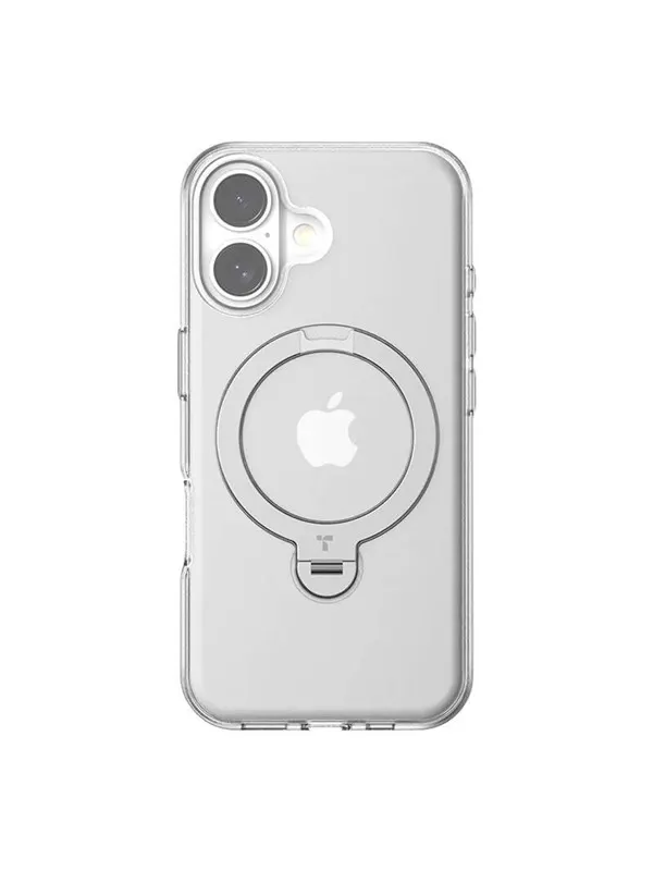 Torras Ostand Spin Case for iPhone 16 (Transparent)
