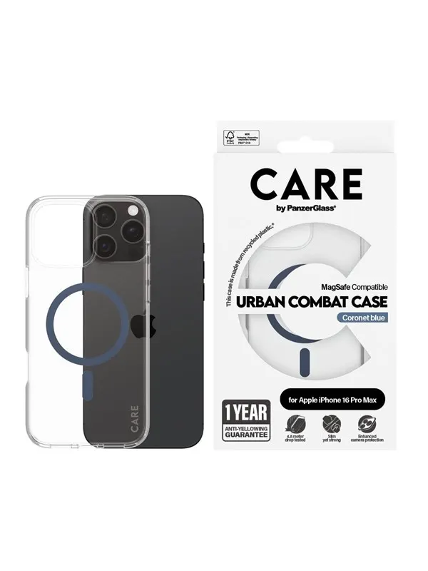 CARE by PanzerGlass Case Flagship Blue MagSafe iPhone 16 Pro Max