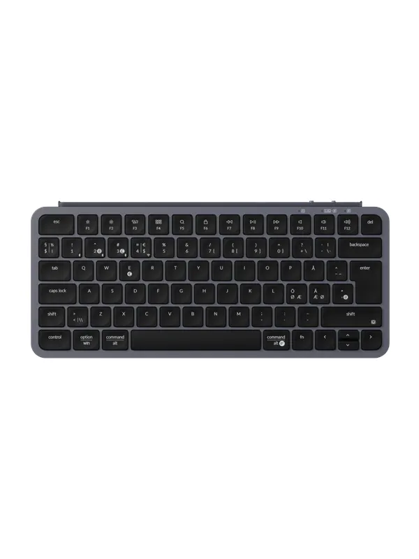 Keychron B1 Pro Ultra-Slim Wireless Keyboard Tri-Mode - Space Grey - Tangentbord - Nordisk - Grå