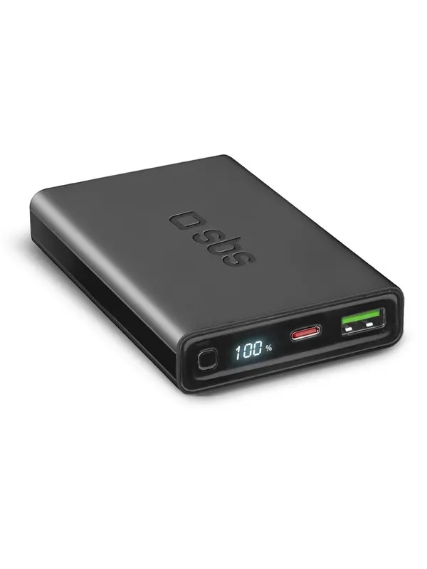 SBS powerbank 10 000 mAh - Svart - 10000 mAh