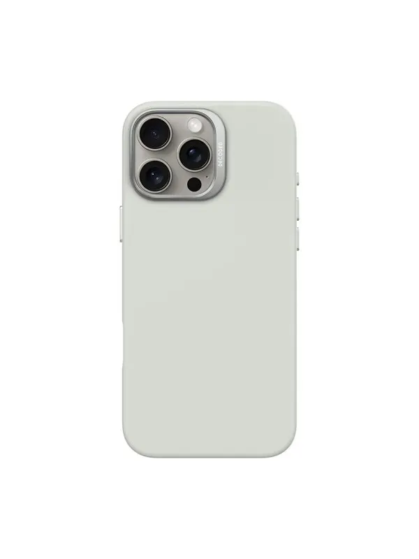 Decoded AntiMicrobial Silicone Backcover for iPhone 16 Pro Max Stone Grey (Clay)