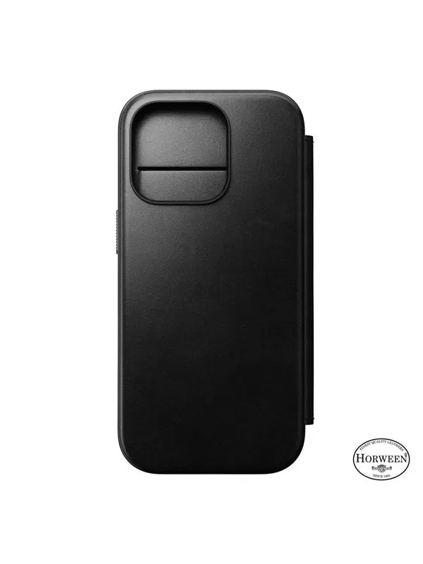Nomad Modern Leather Folio - iPhone 16 Pro | Black | Horween