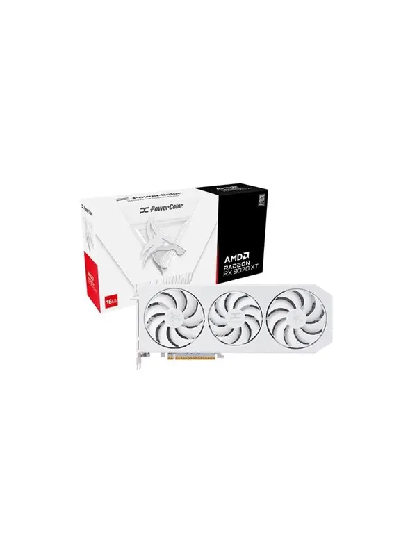PowerColor Radeon RX 9070 XT Hellhound Spectral White - 16GB GDDR6 RAM - Grafikkort