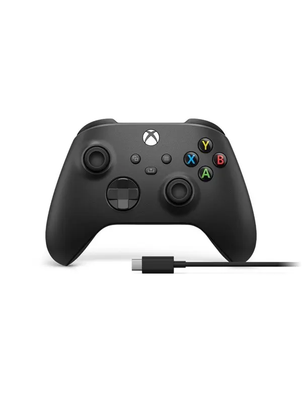 Microsoft Xbox - Carbon Black + USB-C Cable - Wireless Controller - Microsoft Xbox One