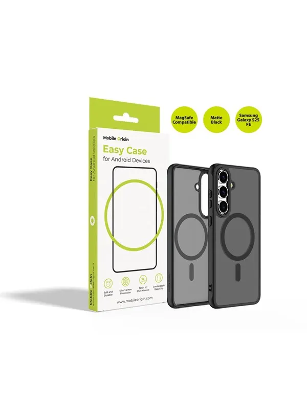 Mobile Origin Easy Case MagSafe Matte Black - Samsung Galaxy S25 FE