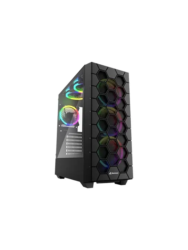 Sharkoon RGB Hex - mid tower - ATX - Chassi - Tower - Svart