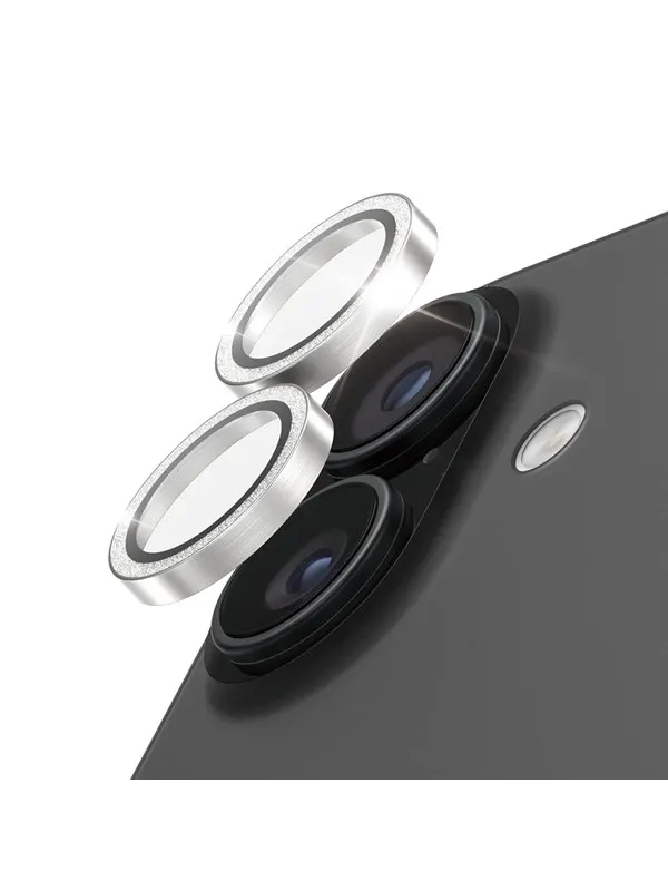 PanzerGlass Hoops® Glitter Silver Camera Lens Protector iPhone 17 | iPhone 16 | 16 Plus