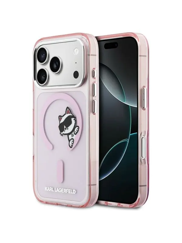 Karl Lagerfeld IML Peekaboo MagSafe Case for iPhone 17 Pro Max - Pink