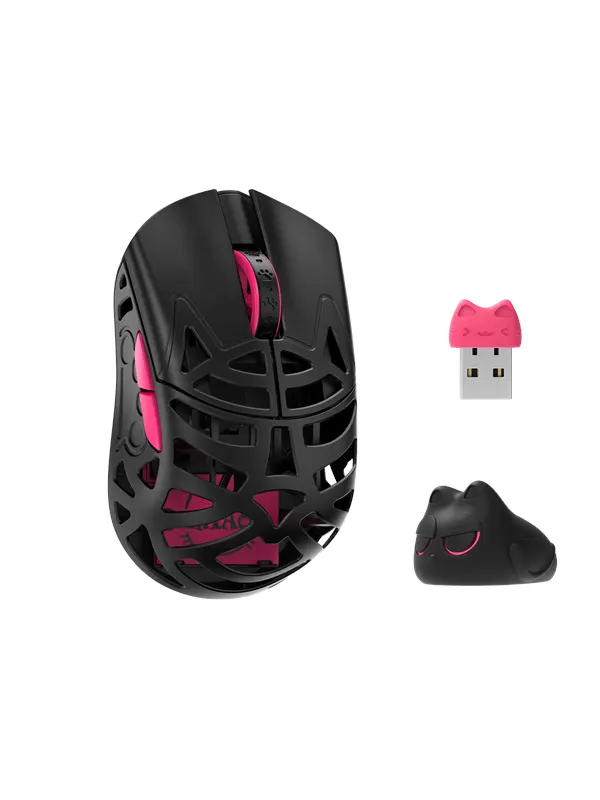 WLMouse Beast Miao (Omron) / Wireless 8K / Magnesium - Gamingmus - Optic - 5 knappar - Svart