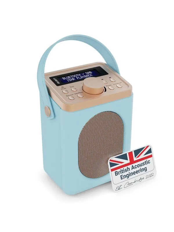 Majority Little Shelford Portable Bluetooth DAB Radio - Duck Egg - DAB/DAB+/FM - Mono - Blue
