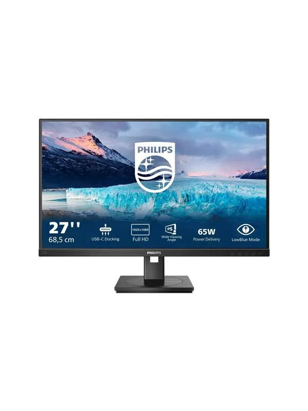 27" Philips S-line 273S1 - 1920x1080 (FHD) - 75Hz - IPS - 65W USB-C
