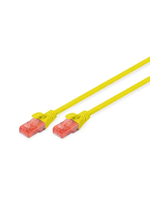 DIGITUS CAT 6 U-UTP Patch Cord - 3m - Gul - 3m