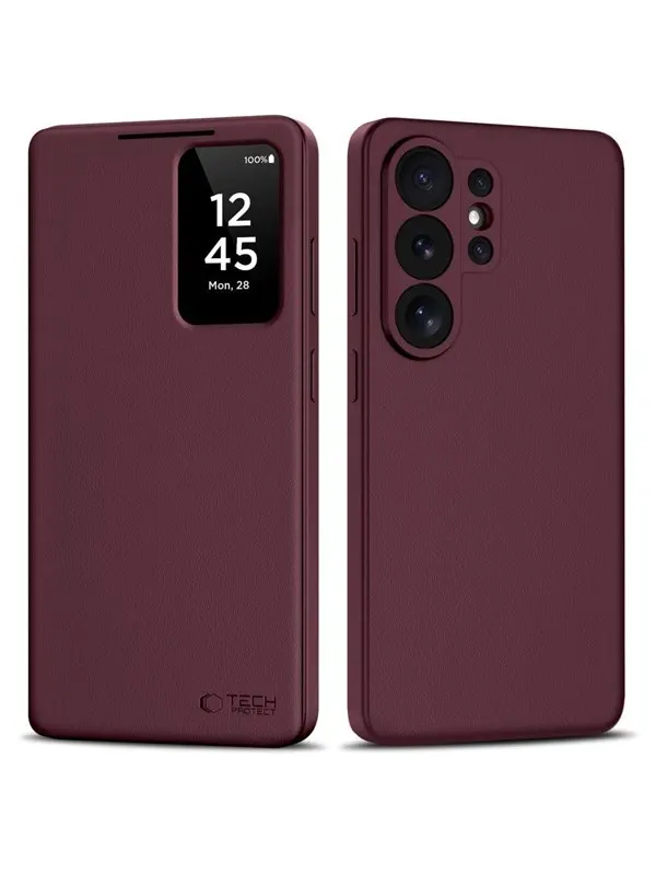 Tech-Protect Smart Wallet Case for Samsung Galaxy S26 Ultra - Burgundy