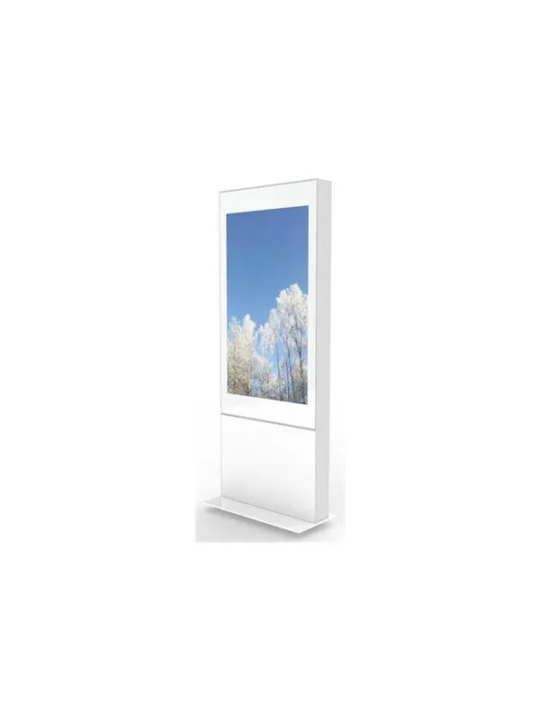 HI-ND Single Totem Exclusive stand - for flat panel - white - Max - recommended for 55"