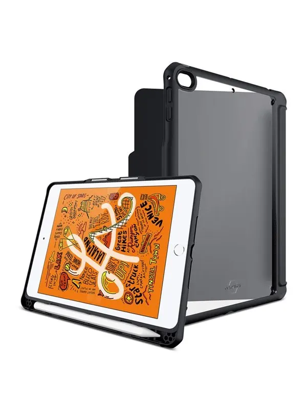 ITSKINS HYBRID SOLID FOLIO Cover for iPad Mini (4th and 5th gen.)®. Black