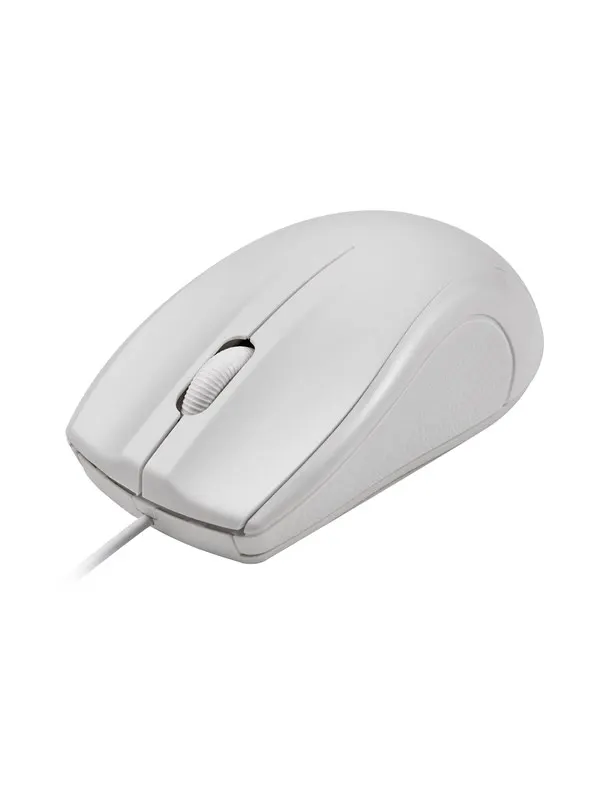 Deltaco MS-711-W - mouse - USB - white - Mouse - Optic - 3 knappar - Vit
