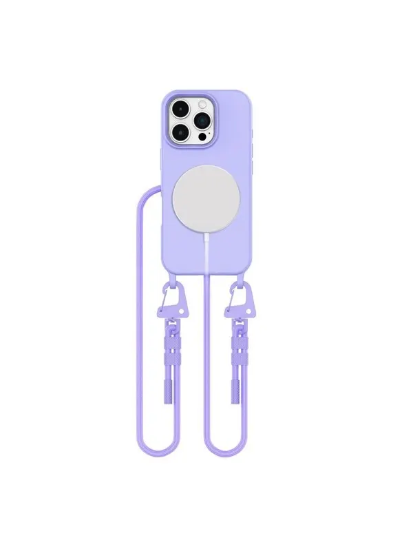 Tech-Protect MagNecklace MagSafe Case with Lanyard for iPhone 16 Pro Max - Purple