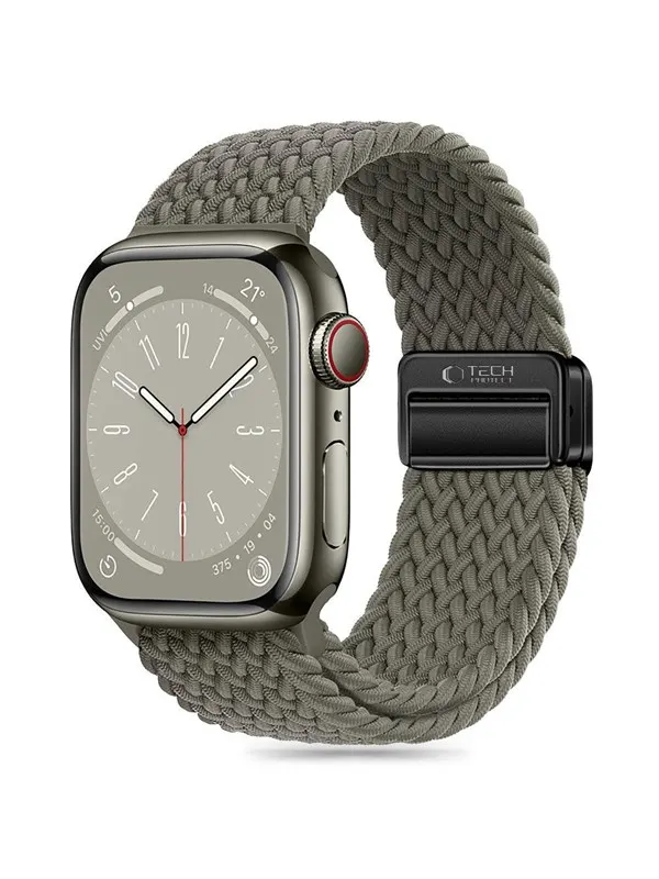 Tech-Protect Nylonmag Strap for Apple Watch 4 / 5 / 6 / 7 / 8 / 9 / SE / Ultra 1 / 2 (42 / 44 / 45 / 49 MM) - Green