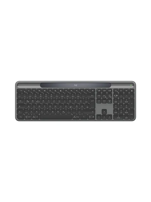 Logitech K980 Signature Slim Solar+ for Business - Tangentbord - Tysk - Grå