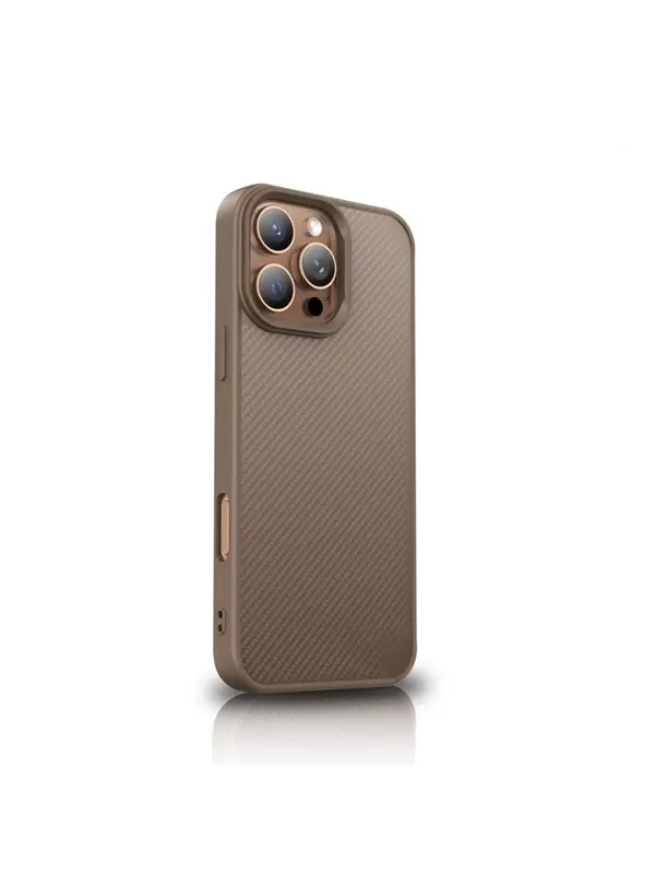 Wozinsky Carbon Fibre Case with MagSafe for Samsung Galaxy S25+ - Brown