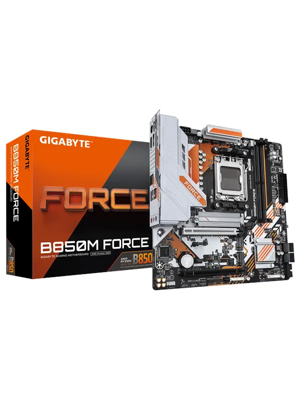 GIGABYTE B850M FORCE Moderkort - AMD B850 - AMD AM5 - DDR5 RAM - Micro-ATX