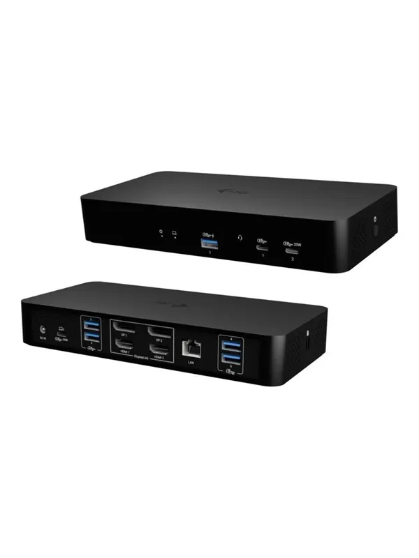 I-Tec - docking station - USB-C / USB4 / Thunderbolt 3 / Thunderbolt 4 / Thunderbolt 5 /USB-A - 2 x HDMI 2 x DP - 1GbE